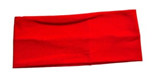 Opaska bawełna na uszy czerwona