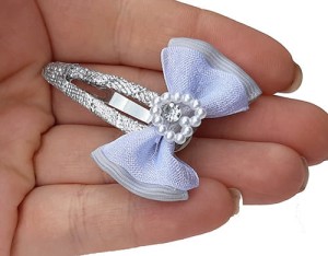 Pierwsza spineczka kokardka klik/pyk zestaw 2 szt