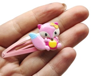 Spineczka kilk/pyk lisek różowy zestaw 2 szt