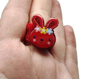 Gumeczka króliczek żywica czerwony