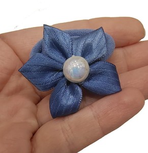 Gumeczka kwiatuszek wstążka z perełką 