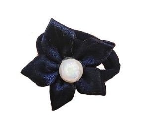 Gumeczka kwiatuszek wstążka z perełką  