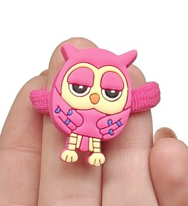 Gumeczka hand made sowa silikon fuksja