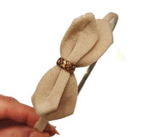 Opaska Kokardka Beżowa