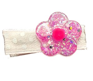 Spineczka kwiatuszek hand made żywica 