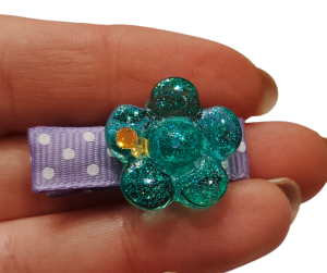 Spineczka kwiatuszek hand made żywica