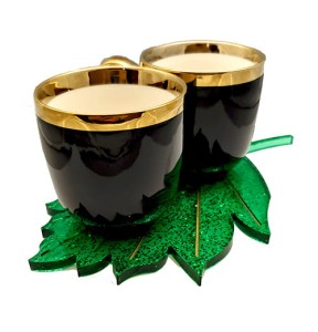 Liść - taca dekoracyjna soczysta zieleń