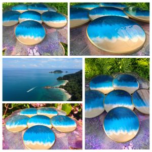 Podkładka pod kieliszek/kufel/kubek Morska fala II