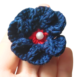 Gumka kwiatuszek na szydełku