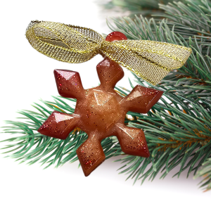 Śnieżynka żywica hand made 