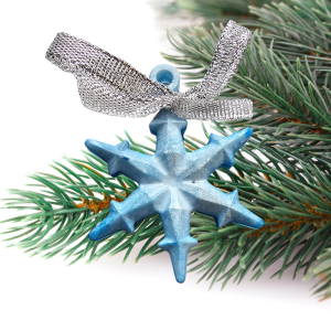 Śnieżynka żywica hand made 