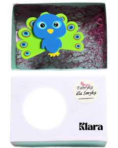 Uroczy paw spinka personalizowana