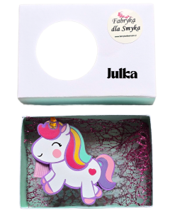Uroczy jednorożec spinka personalizowana