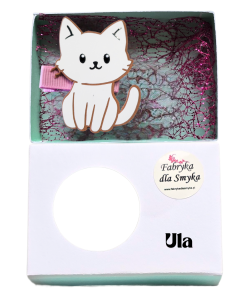 Uroczy kotek spinka personalizowana