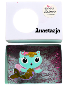 Kotek syrenka spineczka hand made