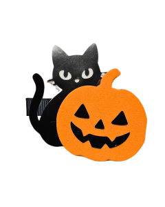 Spinka Halloween kot z dynią