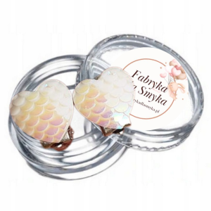 Klipsy serduszka rybia łuska