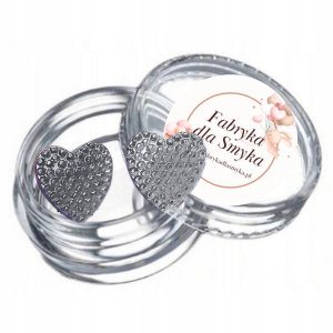 Klipsy kropelki rosy serduszka hand made srebrne