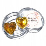 Klipsy kryształy serduszka hand made 