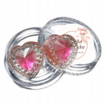 Klipsy kryształy serduszka hand made