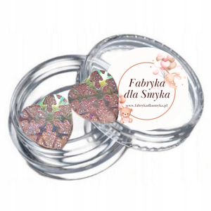 Klipsy serduszka hand made różowe