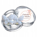 Klipsy motylki urocze białe