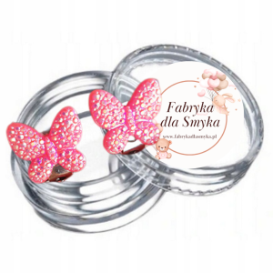 Klipsy motylki urocze pudrowe