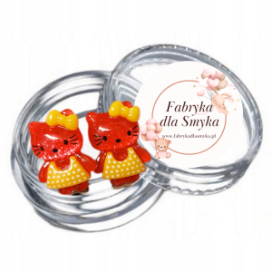 Klipsy kotki żywica  