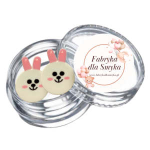 Klipsy króliczki żywica hand made 