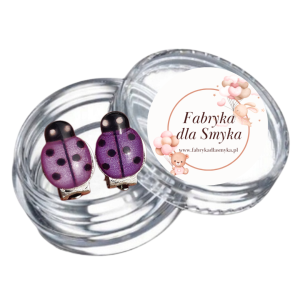 Klipsy biedroneczki żywica 