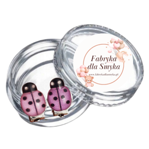 Klipsy biedroneczki żywica 