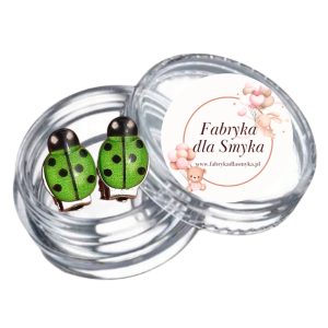 Klipsy biedroneczki żywica 