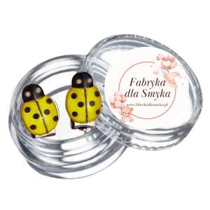 Klipsy biedroneczki żywica 