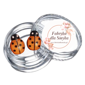 Klipsy biedroneczki żywica 