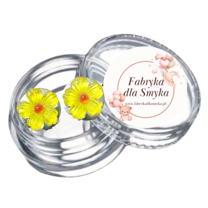 Klipsy kwiatuszki  malutkie żółte