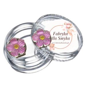 Klipsy kwiatuszki  malutkie fiolet