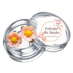 Klipsy kwiatuszki różowe żywica