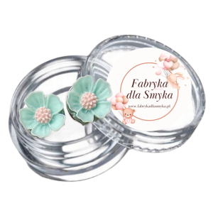 Klipsy kwiatuszki żywica  