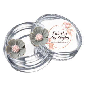 Klipsy kwiatuszki żywica   