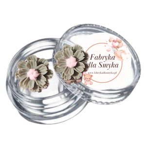 Klipsy kwiatuszki fimo hand made 