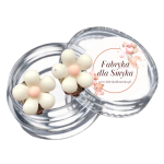 Klipsy kwiatuszki masa fimo białe 