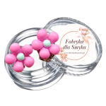 Klipsy kwiatuszki masa fimo różowe