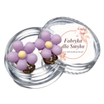 Klipsy kwiatuszki masa fimo fioletowe