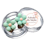 Klipsy kwiatuszki masa fimo miętowe