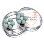 Klipsy kwiatuszki masa fimo miętowe