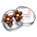 Klipsy kwiatuszki masa fimo fioletowe