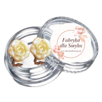 Klipsy różyczki żywica 