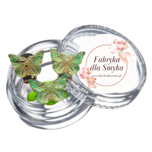 Zestaw klipsy i pierścionek motylki