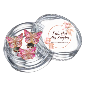 Zestaw klipsy i pierścionek motylki 