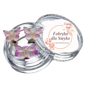 Zestaw klipsy i pierścionek motylki